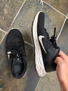 Nike Black Women’s Athletic Shoes with White Swoosh